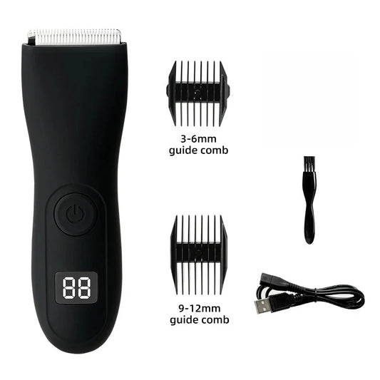Mens Body Hair Trimmer for Men Balls Women Lady Shaver Hair Removal Bikini Trimmer Groin & Body Shaver Groomer Arm Beard Razor