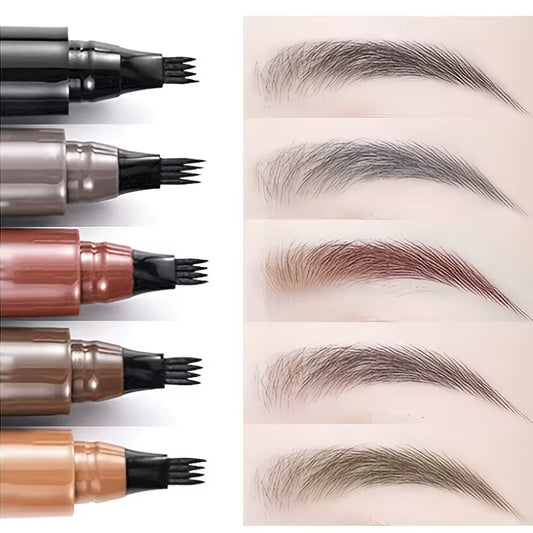 4 Fork Microblading Eyebrow Pencil Waterproof Eyebrow Pencil Natural Long-Lasting Eyebrow Makeup Five Colors