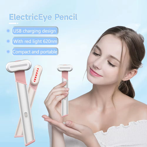 EMS Microcurrent Facial Lifter - Red Light Therapy & Anti-Wrinkle Device for Eye Neck Massage, Skin Tightening