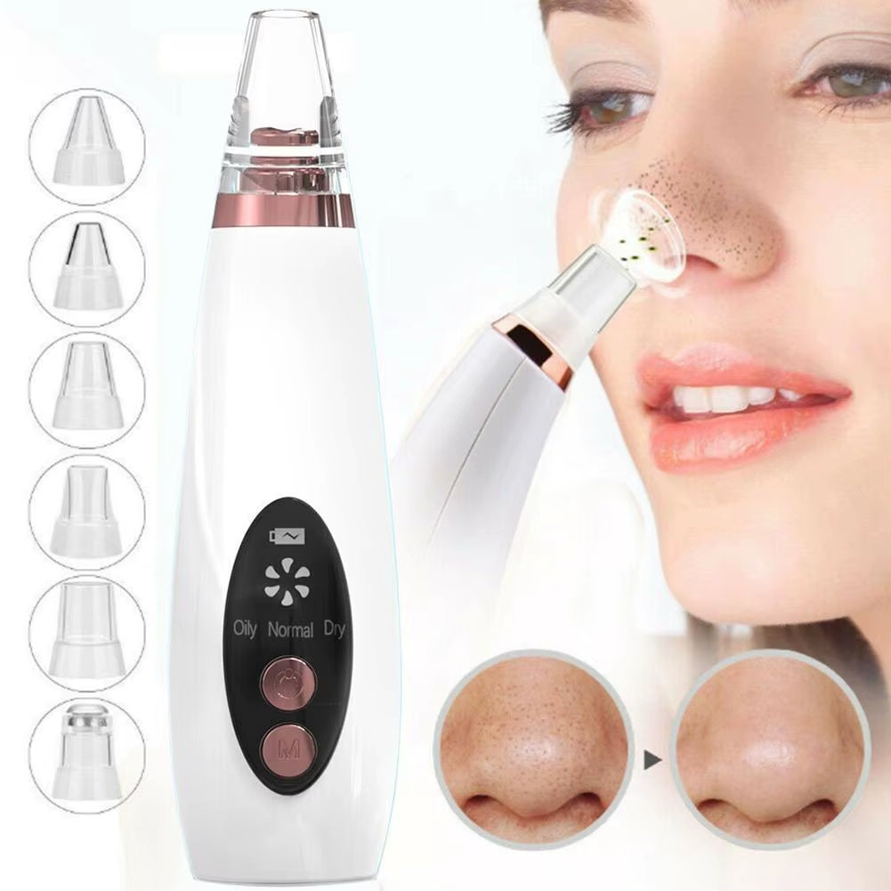 Facial Blackhead Remover 3 Suction Modes Vacuum Pore Face Cleansing Beauty Machine USB Rechargeable Nose Acne Extractor Tool