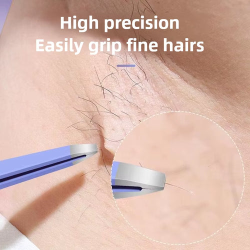 4Pcs Eyebrow Tweezers Hair Removal Stainless Steel Eyelash Clip Professional Lash Tweezer Set Eyebrow Forceps Tip Makeup Tools