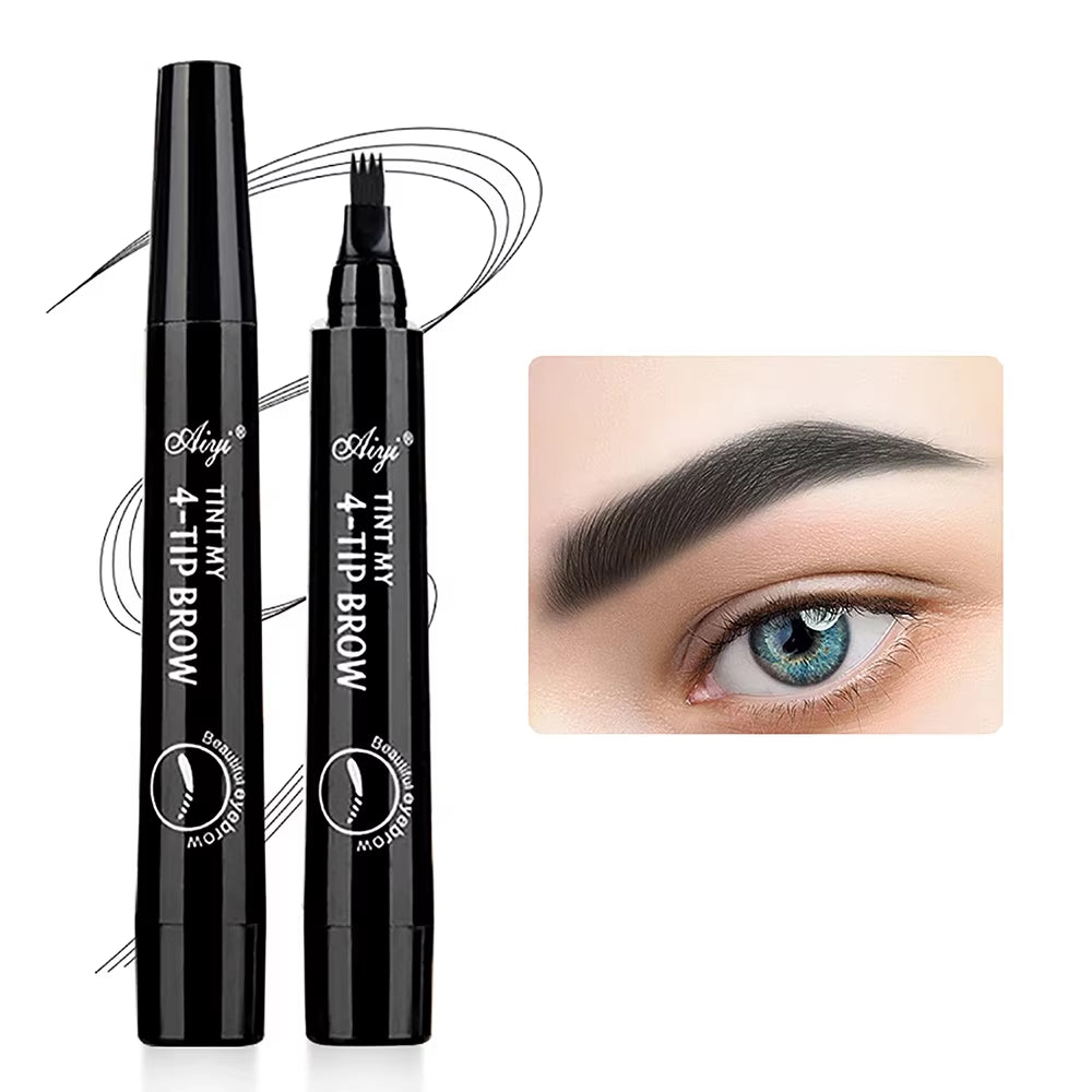 4 Fork Microblading Eyebrow Pencil Waterproof Eyebrow Pencil Natural Long-Lasting Eyebrow Makeup Five Colors