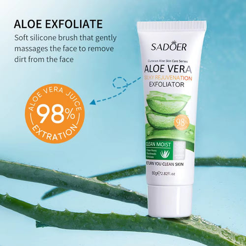 Face Exfoliating Gel Aloe Vera Facial Exfoliating Scrub Cleanses Remove Blackhead Moisturizing Shrink Pores Skin Care 30G-100G