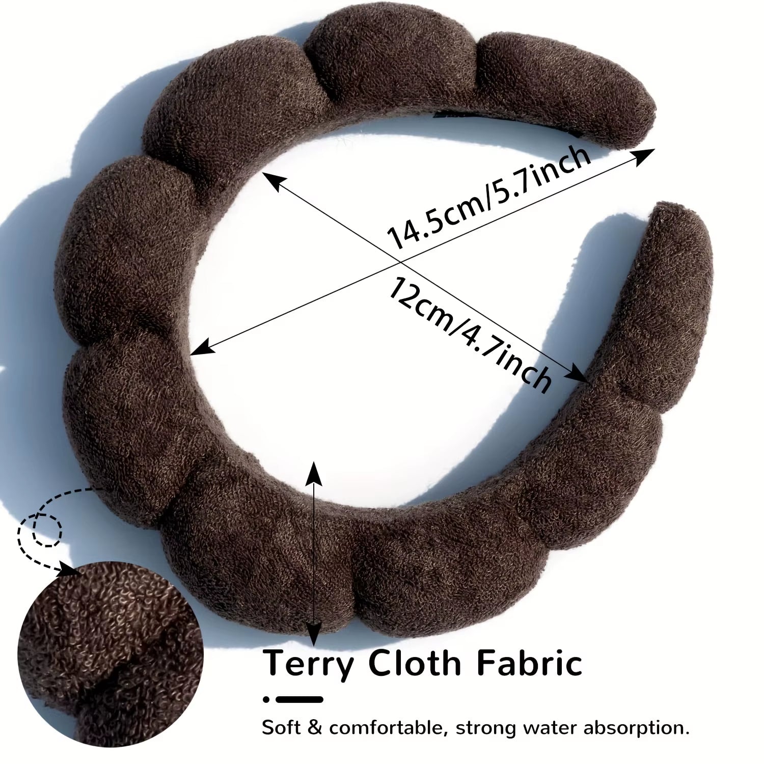 5PCS Spa Headbands and Bracelets, Including Hairpins, Face Wash and Skincare Headbands, Waterproof Makeup Headbands