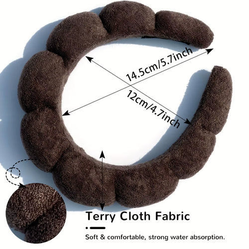 5PCS Spa Headbands and Bracelets, Including Hairpins, Face Wash and Skincare Headbands, Waterproof Makeup Headbands