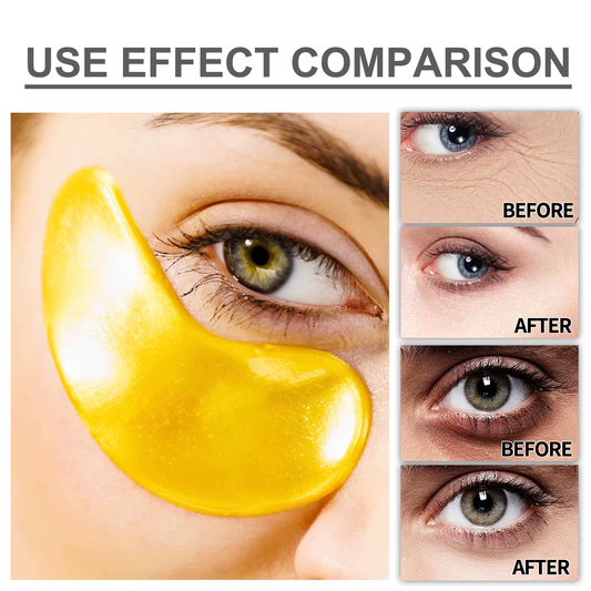 10Pcs=5Packs Gold Eye Mask Patch for Eye Crystal Collagen