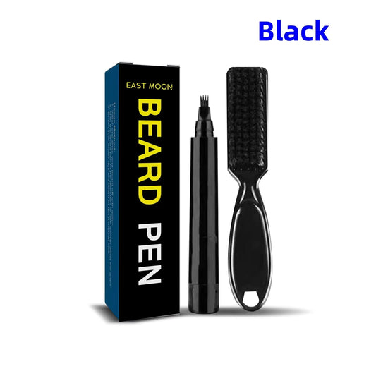 Beard Filler Pen Waterproof Pen Kit Beard Shaping Lasting Repair Moustache Coloring Black Brown Hair Repair Beard Enhancer Pen