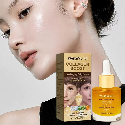 Collagen Face Serum Moisturing Tightening Hydrating Smoothing Nourishing Brightening Face Skin Care Product Balance Water Oil