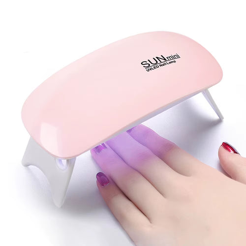 6 LED Mini Mouse Gel Nails 6W Polish Drying Lamp Portable UV Manicure Lamp Home USB Nail Phototherapy Machine Quick-Drying Lamp