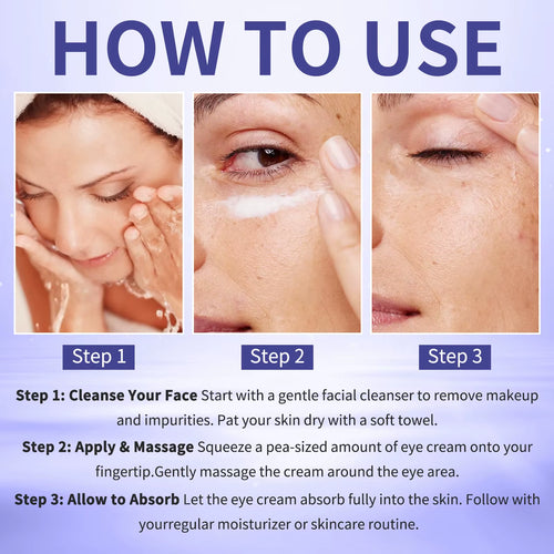 Collagen Retinol Eye Cream Lifting Firming Wake up Cream Removal Puffiness Fine Lines Moisturizer Brighten for Sensitive Skin