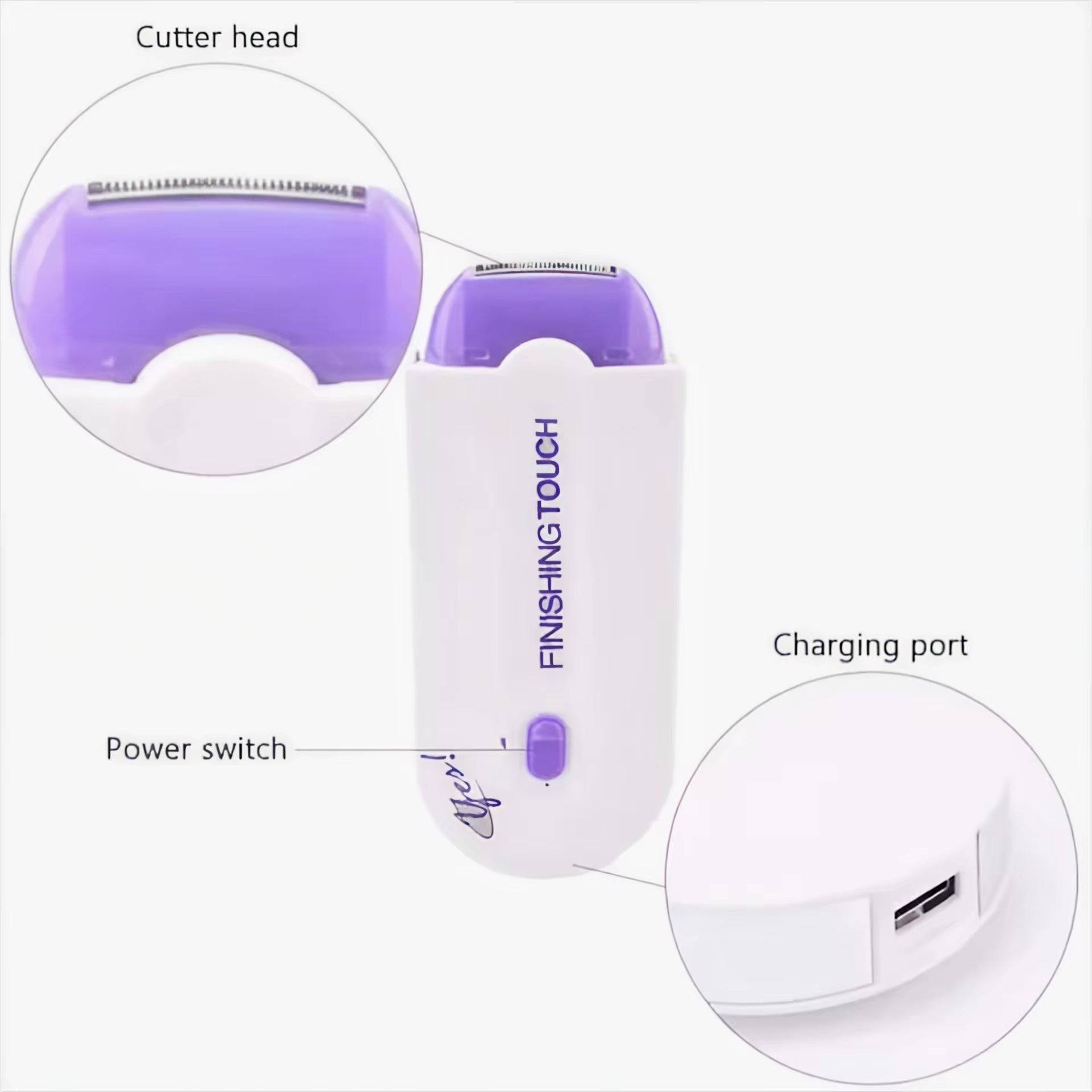 Electric Body Hair Trimmer - Groin Trimmer for Men - Bikini Trimmer Women - Wet/Dry Shaver Groomer, Replaceable Heads, USB