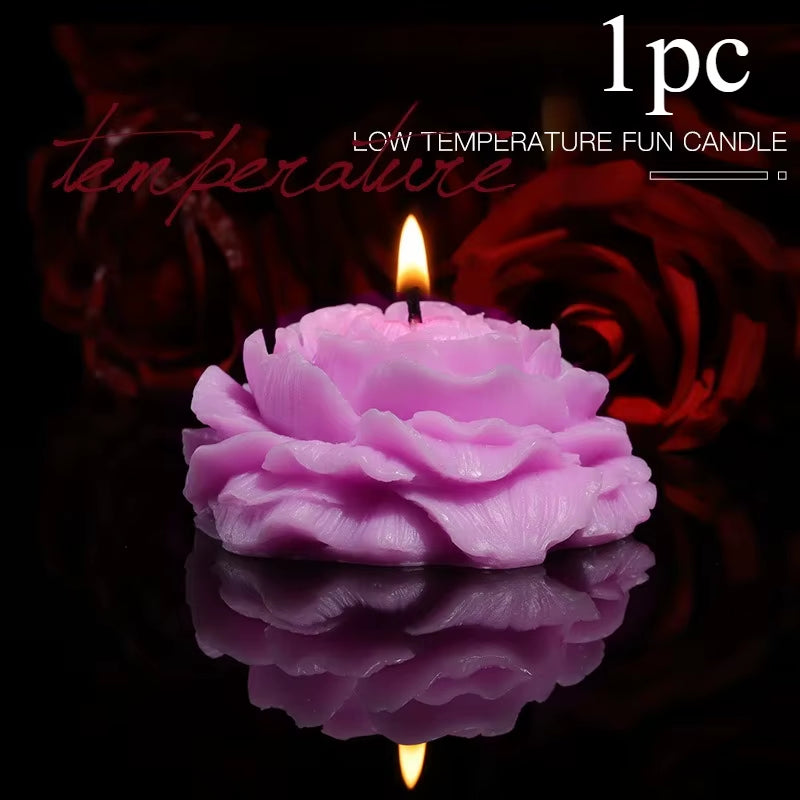 Rose Aromatherapy Low Temperature Candle Romantic Passion Play Sex Candles for Couple Relaxation Flirting Sex Wax for Adult Game
