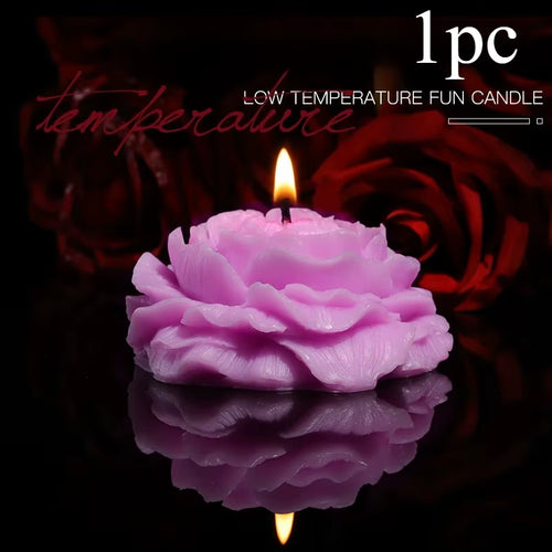 Rose Aromatherapy Low Temperature Candle Romantic Passion Play Sex Candles for Couple Relaxation Flirting Sex Wax for Adult Game