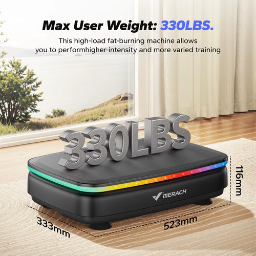Vibration Plate Exercise Machine with Light Whole Body Workout Power Vibrate Platform Vibration Plate Lymphatic Drainage