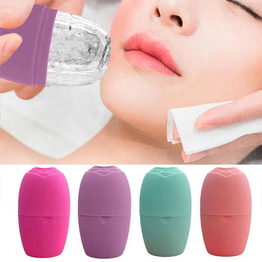 1Pc Ice Face Roller Ice Cube Beauty Massage Silicone Ice Mold for Eye Puffiness Ice Facial Roller Shrink Pores