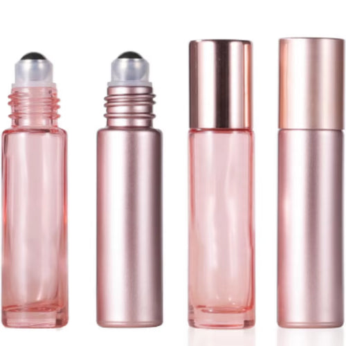 5Ml 10Ml Glass Roll on Bottle Rose Gold Color Roller Ball for Essential Oils Perfume Beads Lip Oil Eye Mini Portable Travel