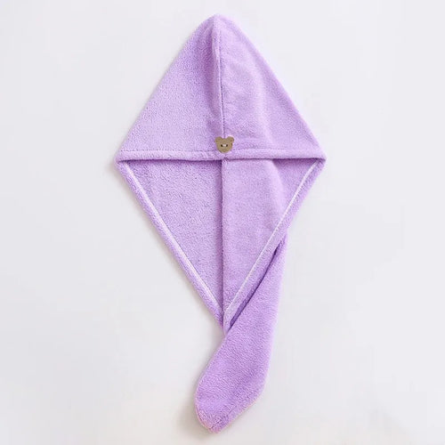 Microfiber Hair Towel,Super Absorbent Hair Towel .Care Cap with Button.Wrap Fast Drying Hair Wraps for Women Bathroom Accessori