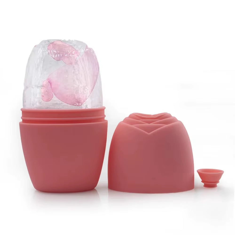 1Pc Ice Face Roller Ice Cube Beauty Massage Silicone Ice Mold for Eye Puffiness Ice Facial Roller Shrink Pores