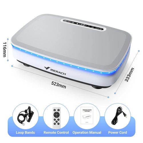 Vibration Plate Exercise Machine with Light Whole Body Workout Power Vibrate Platform Vibration Plate Lymphatic Drainage