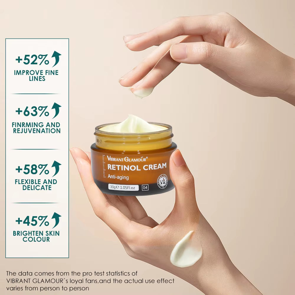 Retinol Facial Cream Anti-Aging Removal Wrinkle Fine Lines Repair Skin Barrier Whitening Brightening Moisturizing Face Cream