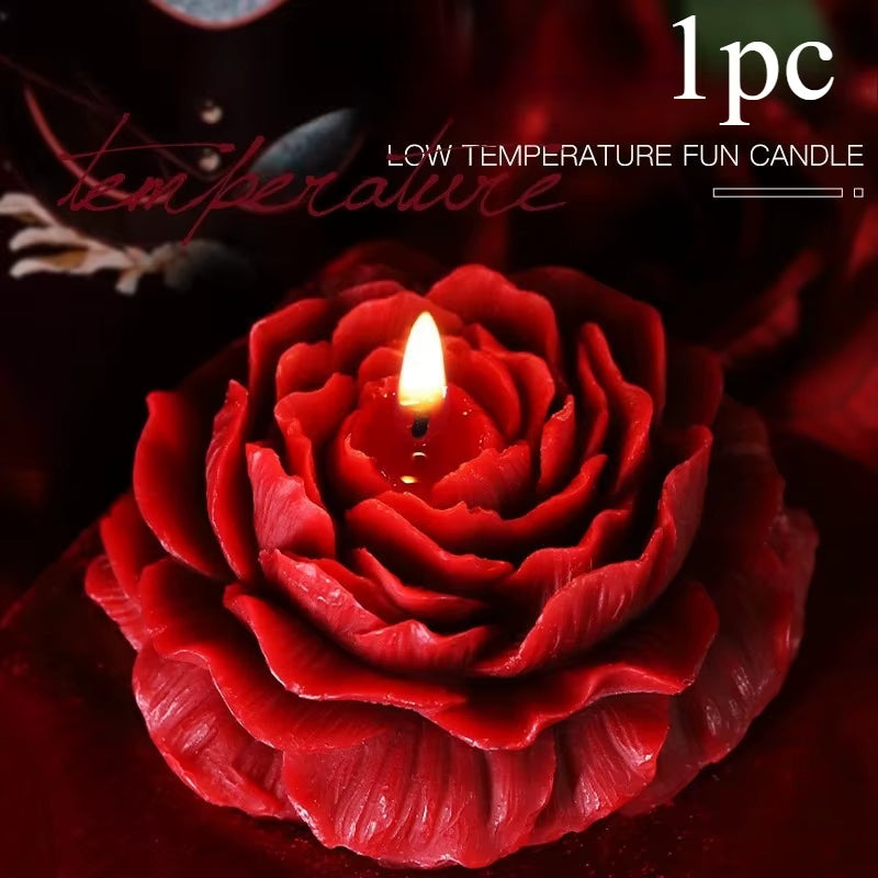 Rose Aromatherapy Low Temperature Candle Romantic Passion Play Sex Candles for Couple Relaxation Flirting Sex Wax for Adult Game