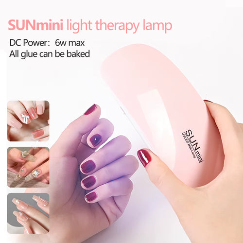 6 LED Mini Mouse Gel Nails 6W Polish Drying Lamp Portable UV Manicure Lamp Home USB Nail Phototherapy Machine Quick-Drying Lamp