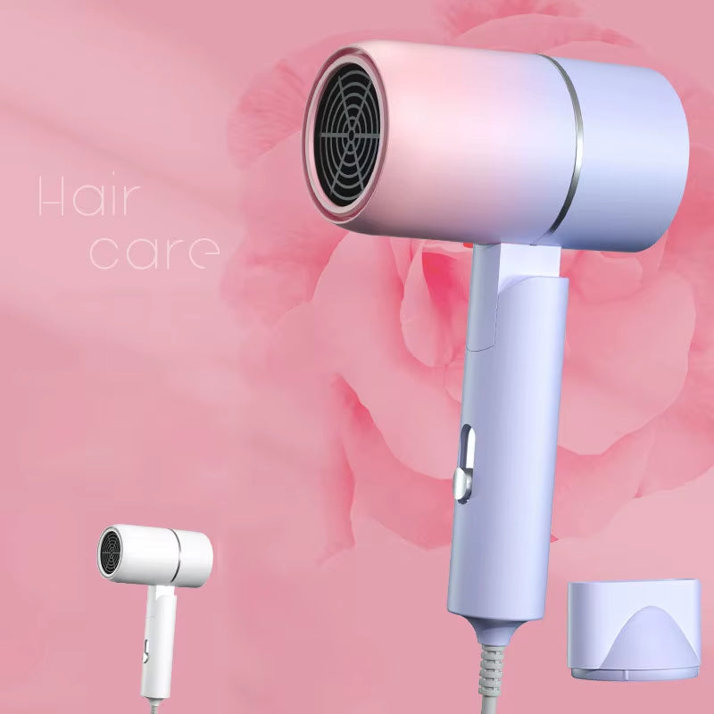 Folding Hairdryer with Carrying Bag Hot Air Anion Hair Care for Home Mini Travel Hair Dryer Blow Drier Portable Hair Brush Dryer