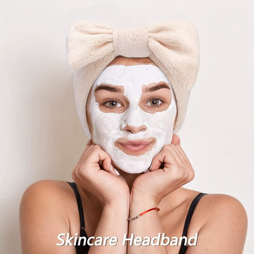 5PCS Spa Headbands and Bracelets, Including Hairpins, Face Wash and Skincare Headbands, Waterproof Makeup Headbands