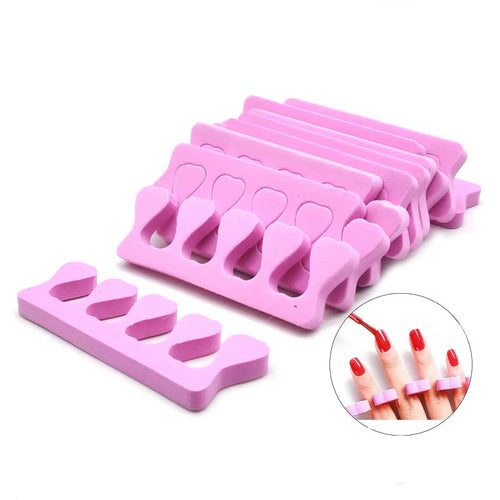 50Pcs/Pack Nail Art Tool Finger Toe Separators Nail Polish Feet Care Sponge Toe Separators Bulk Manicure Pedicure Salon/Home