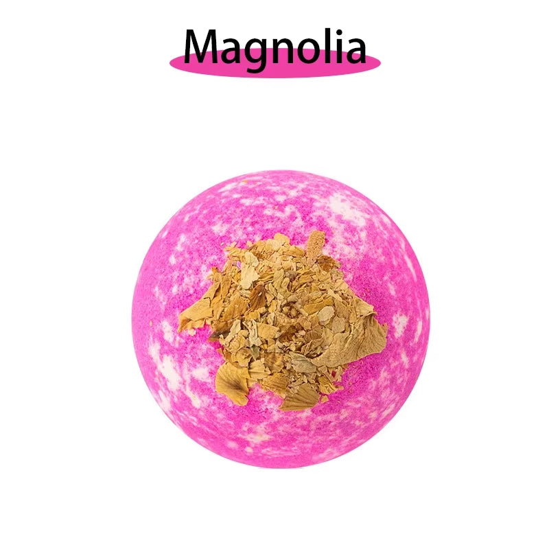 17 Styles Shower Bath Salt Ball Dried Flower Ease Tension Natural Essential Oil Bubble Bouncy Explosion Bath Ball Clean Bathtub