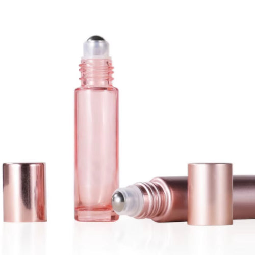5Ml 10Ml Glass Roll on Bottle Rose Gold Color Roller Ball for Essential Oils Perfume Beads Lip Oil Eye Mini Portable Travel
