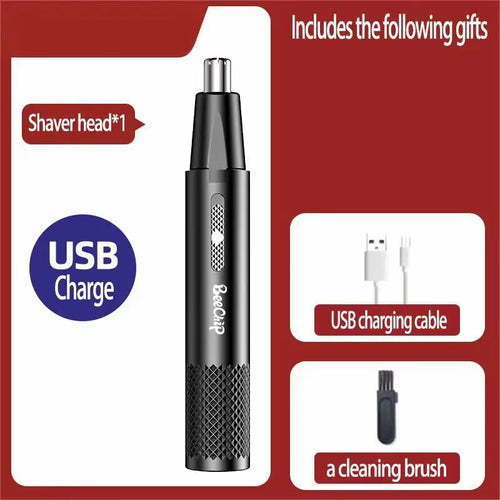 Nose Hair Trimmer USB Rechargeable Trimmer for Nose Andear Hair Metal Shaver Electric Shaver Trim Nose Hair for Women and Men