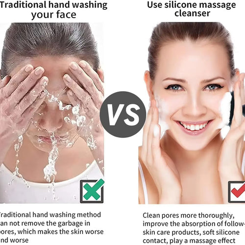 Silicone Face Scrubber for Men and Women Facial Cleansing Brush Silicone Face Wash Brush Manual Cleansing Skin Care Face Brushes