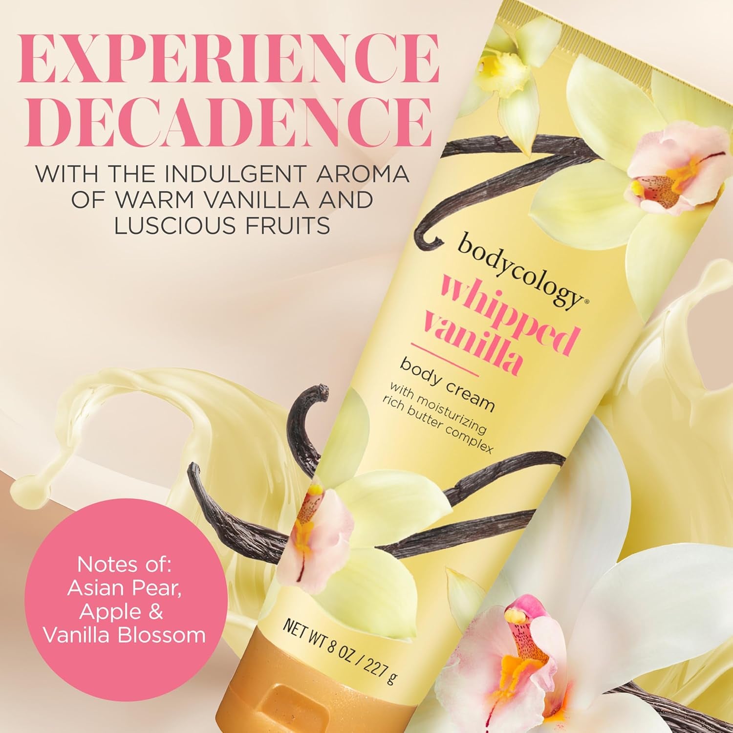 Shea Butter Body Cream, Whipped Vanilla, 8 Oz