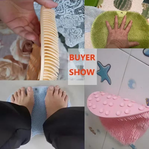 Anti-Slip Shower Foot Scrub Massager - Anti-Slip, Easy to Clean, Enhanced Exfoliation and Relaxation Bathroom Massage Pad