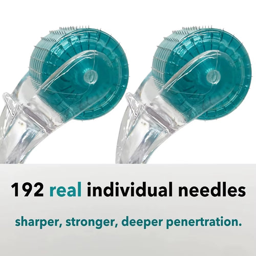 2Pcs Titanium Alloy Derma Roller, 0.25Mm Needle Length, Stainless Steel & Plastic, Manual Use for Skin, Beard, and Hair Care