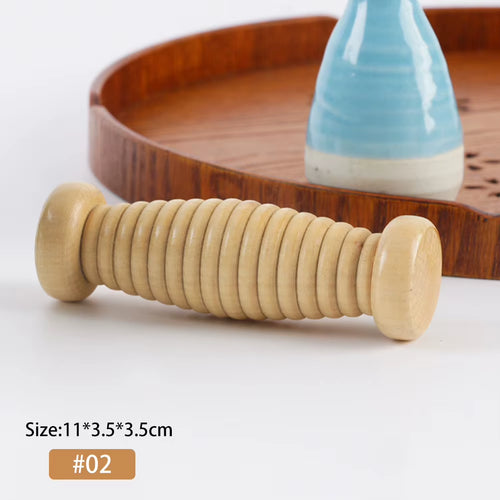 Wooden Body Massage Tool Foot Reflexology Acupuncture Thai Massage Roller Therapy Meridians Scrap Lymphatic Health Care