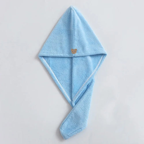 Microfiber Hair Towel,Super Absorbent Hair Towel .Care Cap with Button.Wrap Fast Drying Hair Wraps for Women Bathroom Accessori