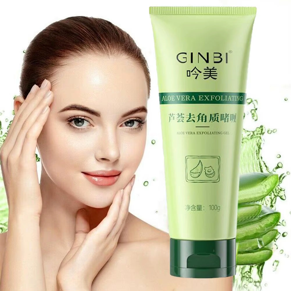 Face Exfoliating Gel Aloe Vera Facial Exfoliating Scrub Cleanses Remove Blackhead Moisturizing Shrink Pores Skin Care 30G-100G
