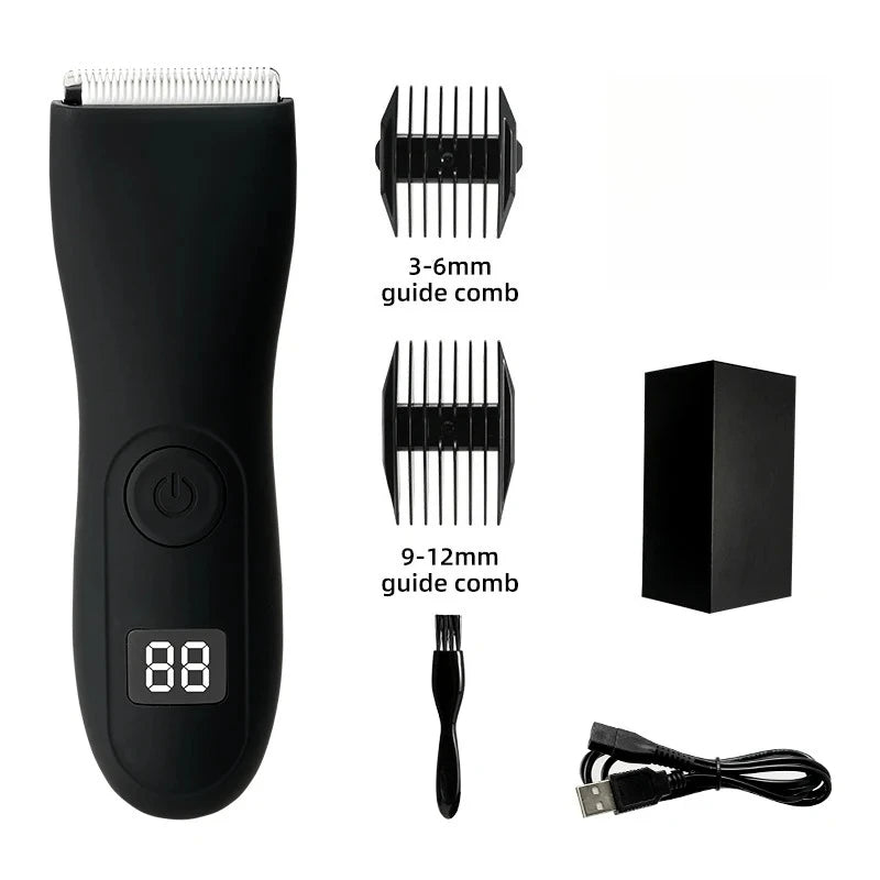 Mens Body Hair Trimmer for Men Balls Women Lady Shaver Hair Removal Bikini Trimmer Groin & Body Shaver Groomer Arm Beard Razor