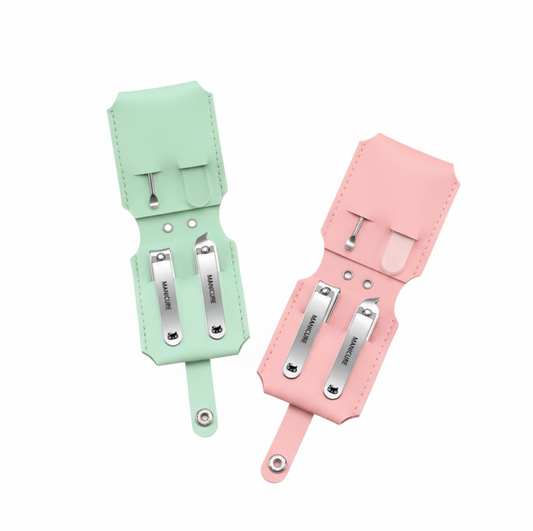 Nexora LuxeTrim™ Portable Travel Leather Nail Clippers Set