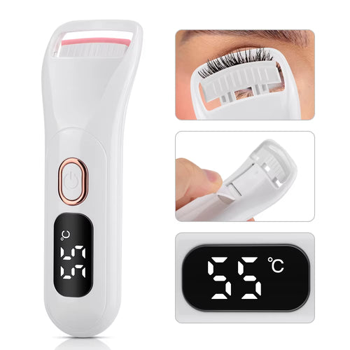 Digital Display Electric Heated Eyelash Curler Professional Eyes Makeup Tool for Women Eyelash Long-Lasting Curl Clip Tool