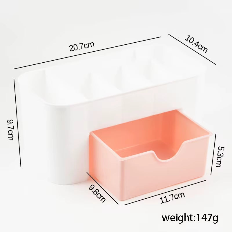 Nail Art Plastic Organizer Container Gel Polish Remover Cleaning Cotton Pad Swab Box Storage Case Accessories Tool Clean Desktop