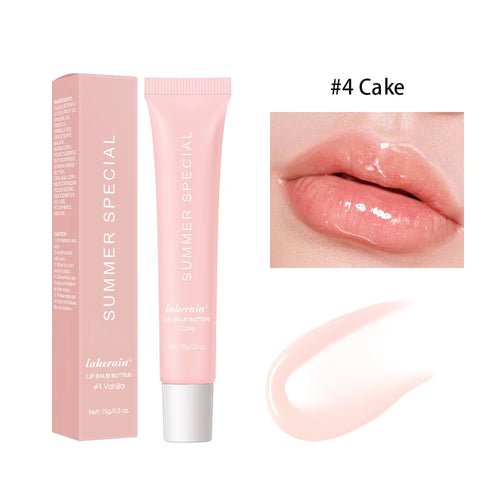 Summer Lip Balm Butter Moisturizing Mirror Lip Gloss Lip Vanilla Pink Sugar Coffee Cake Smell Lipstick Transparent Oil Makeup