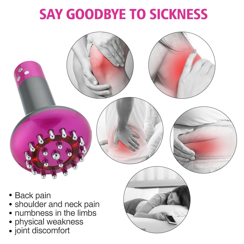 Electric Lymphatic Drainage Machine Meridian Body Massage Brush Microcurrent anti Cellulite Guasha Physiotherapy Apparatus