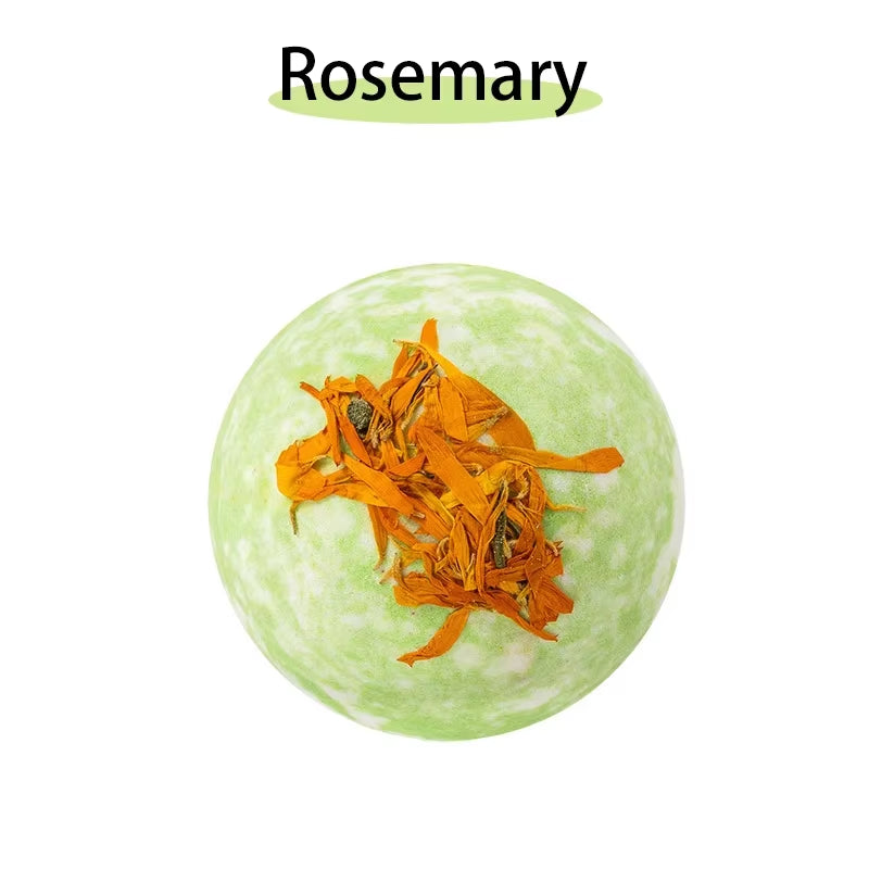 17 Styles Shower Bath Salt Ball Dried Flower Ease Tension Natural Essential Oil Bubble Bouncy Explosion Bath Ball Clean Bathtub