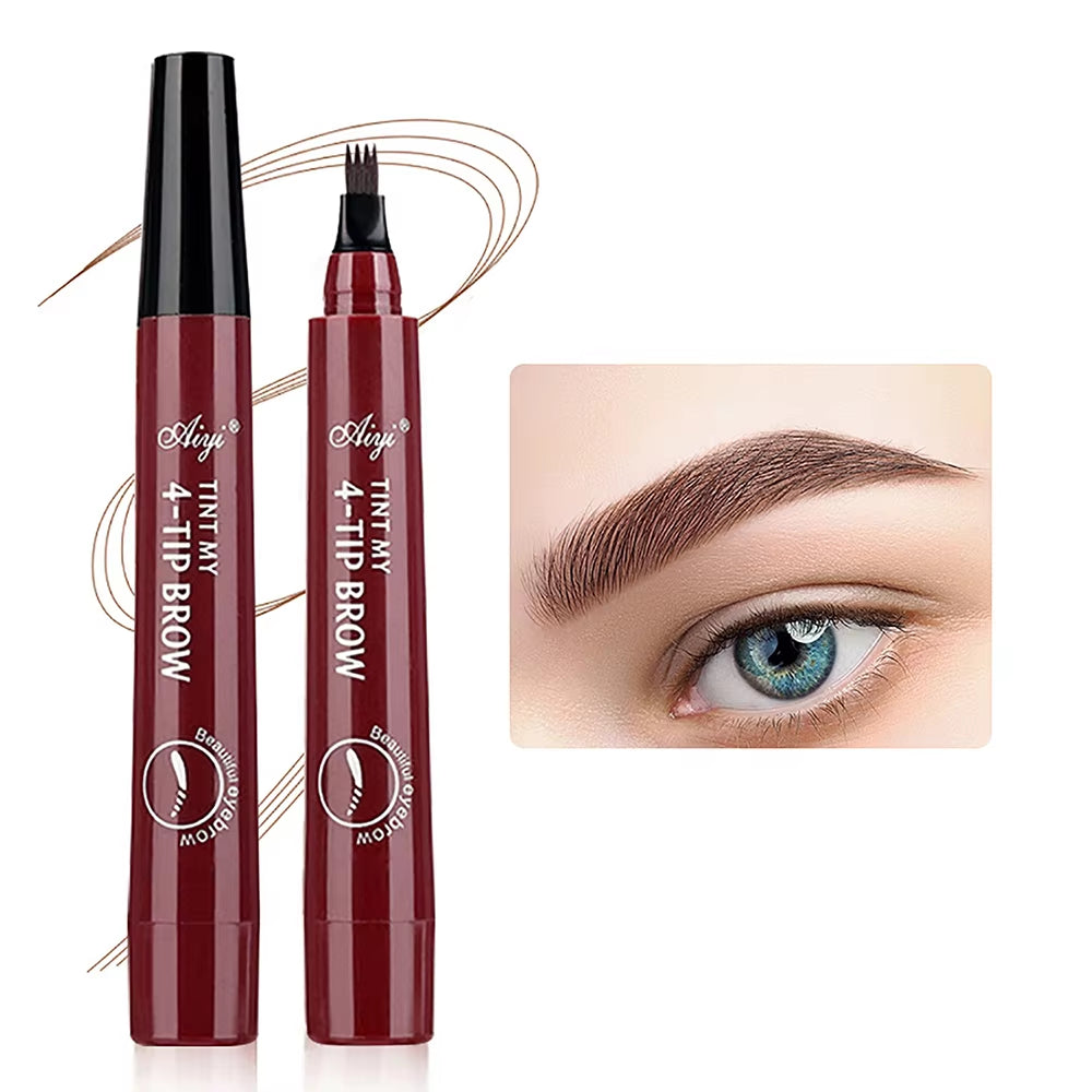 4 Fork Microblading Eyebrow Pencil Waterproof Eyebrow Pencil Natural Long-Lasting Eyebrow Makeup Five Colors