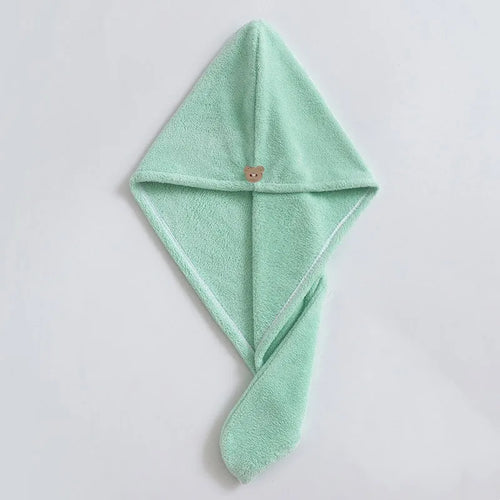 Microfiber Hair Towel,Super Absorbent Hair Towel .Care Cap with Button.Wrap Fast Drying Hair Wraps for Women Bathroom Accessori