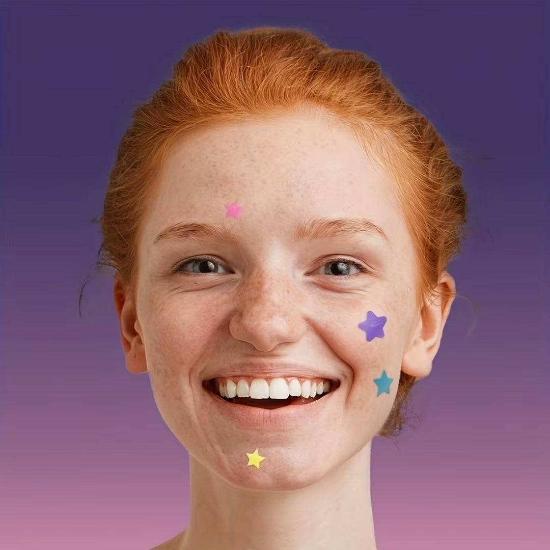 316CS Circle&Star Shape Pimple Patch Acne Cute Colourful Invisible ,Suitable for Different , Invisible Patch.