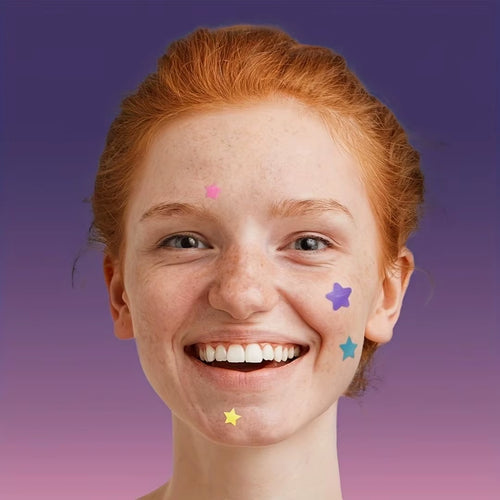 316CS Circle&Star Shape Pimple Patch Acne Cute Colourful Invisible ,Suitable for Different , Invisible Patch.